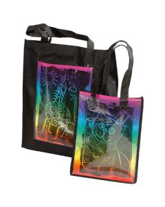 Plastic Fronted Bag Black