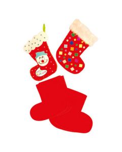 Fleecy Christmas Stocking Red Pack 15
