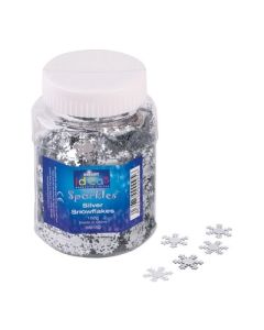 Silver Snowflake Sequins