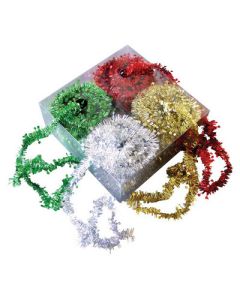 10m Tinsel Garland Assorted Pack of 4