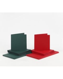 Cards And Envelopes Set 50 Red And Green