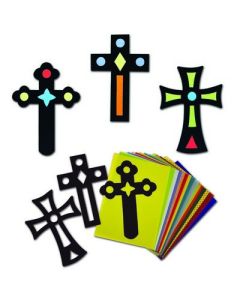 Stained Glass Cross Pack of 30