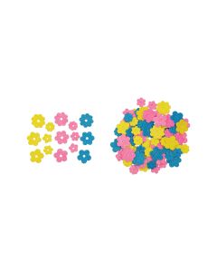 Glitter Flowers Foam Stickers 120 Pieces