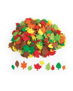 Colourful Foam Leaf Shapes Pack of 500