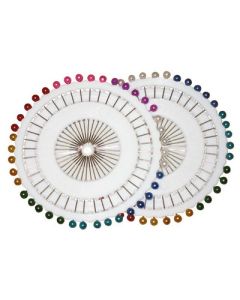 Coloured Pins on a Wheel Assorted Pack of 40