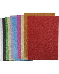 A4 EVA Glitter Foam Sheets Pack of 10