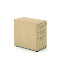 Desk High 3 Drawer Pedestal Beech