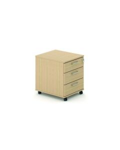 3 Drawer Mobile Pedestal White
