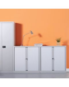 Metal Tambour Unit H1970mm Grey