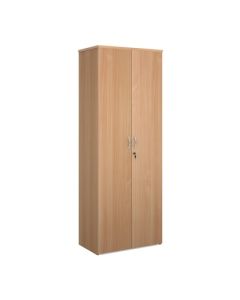 Double Door Cupboard 4 Shelves H2030mm Beech