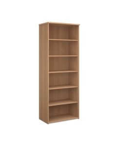 Open Fronted Bookcase 5 Shelves H2030mm Beech