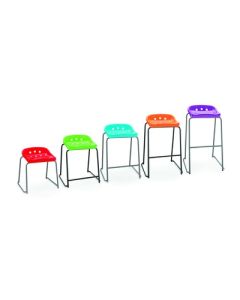 Pepperpot Stool Grey Frame Grey H430mm