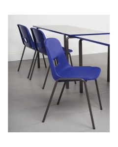 GH20 Four Leg Chair Black Frame SH460mm Blue