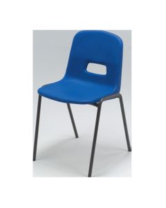 GH20 Four Leg Chair Black Frame SH350mm Blue