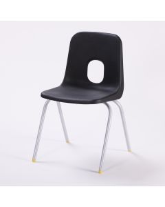 Series E Chair Silver Frame 260mmBlack