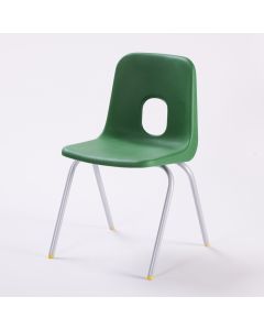 Series E Chair Silver Frame 310mm Green