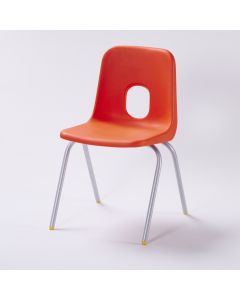 Series E Chair Silver Frame 380mm Orange
