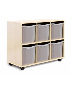 Allsorts 6 Quad Tray Maple Unit Clear