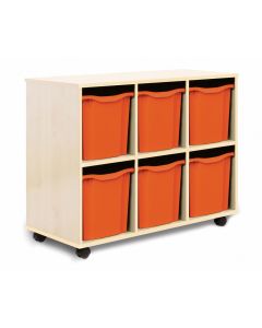 Allsorts 6 Quad Tray Maple Unit Tangerine