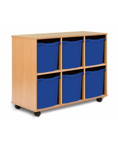 Allsorts 6 Quad Tray Beech Unit Blue