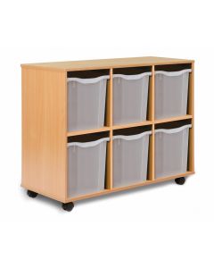 Allsorts 6 Quad Tray Beech Unit Clear