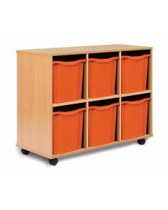 Allsorts 6 Quad Tray Beech Unit Tangerine