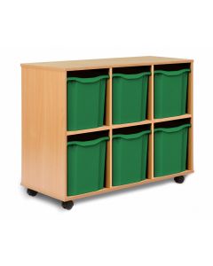 Allsorts 6 Quad Tray Beech Unit Green
