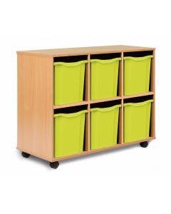Allsorts 6 Quad Tray Beech Unit Lime