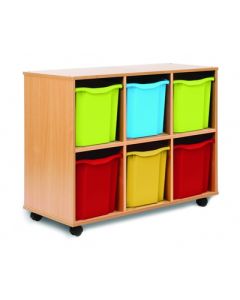 Allsorts 6 Quad Tray Beech Unit Multicoloured