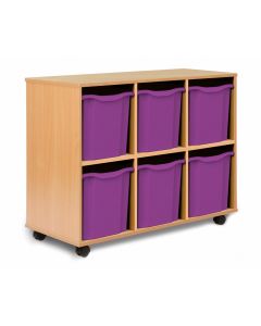 Allsorts 6 Quad Tray Beech Unit Purple