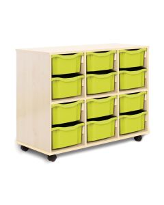 Allsorts 12 Double Tray Maple Unit Lime