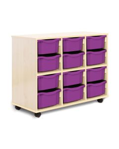 Allsorts 12 Double Tray Maple Unit Purple