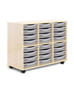 Allsorts 24 Single Tray Maple Unit Clear