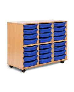 Allsorts 24 Single Tray Beech Unit Blue