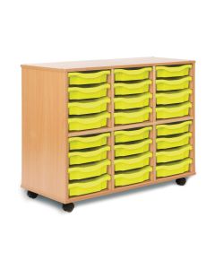Allsorts 24 Single Tray Beech Unit Lime