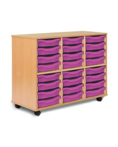 Allsorts 24 Single Tray Beech Unit Purple