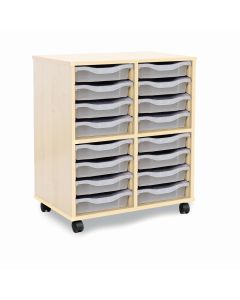 Allsorts 16 Single Tray Maple Unit Clear