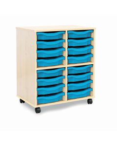Allsorts 16 Single Tray Maple Unit Cyan