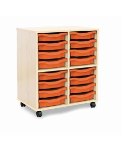 Allsorts 16 Single Tray Maple Unit Tangerine