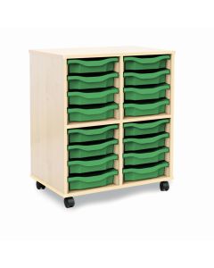 Allsorts 16 Single Tray Maple Unit Green