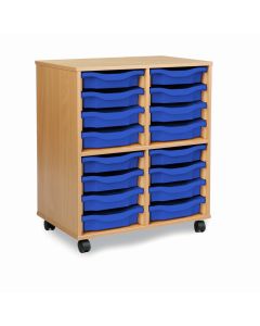 Allsorts 16 Single Tray Beech Unit Blue