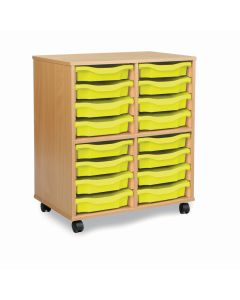 Allsorts 16 Single Tray Beech Unit Lime