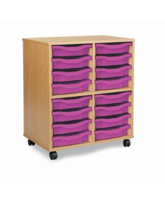 Allsorts 16 Single Tray Beech Unit Purple