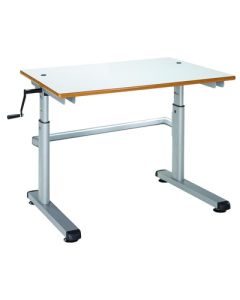 HA200 Sit Stand Desk Blue Edge L1200mm Light Grey