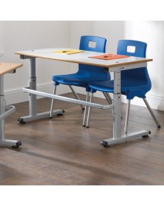 HA200 Sit Stand Desk Blue Edge L700mm Beech