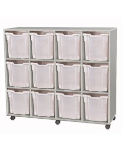 Premium 12 Jumbo Trays Grey Unit Clear