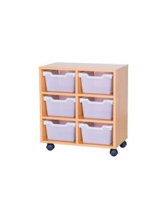 Premium 6 Deep Tray Oak Unit Clear