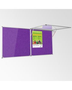 Eco Tamperproof Noticeboard H1200xW2400mm Purple