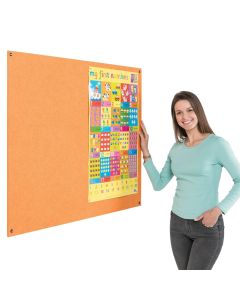 Eco Frameless Noticeboard H900xW1200mm Orange