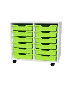Premium 12 Shallow Tray White Unit Lime